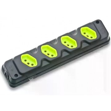 TOMADA BARRA FIOLUX QUADRUPLA 2P+T 20A PR PC 1