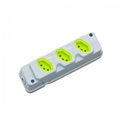 TOMADA BARRA FIOLUX TRIPLA 2P+T 20A CZ PC 1