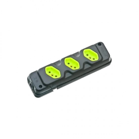 TOMADA BARRA FIOLUX TRIPLA 2P+T 20A PR PC 1