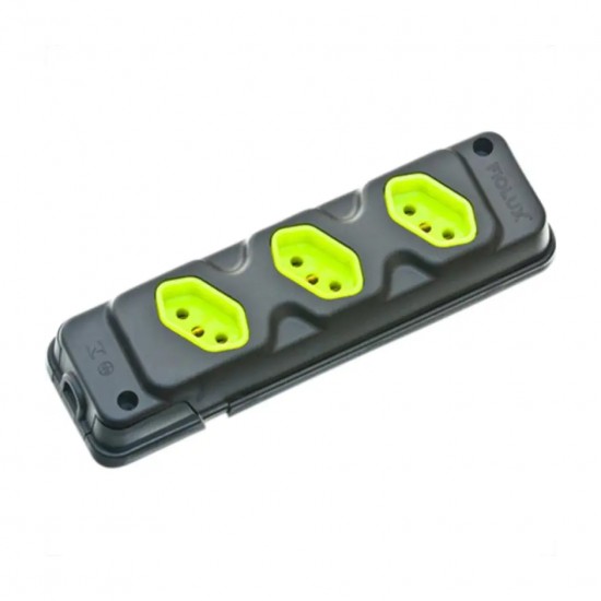 TOMADA BARRA FIOLUX.TRIPLA 2P+T 20A PR EMBALADA PC 1