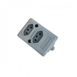 TOMADA BARRA NATICON DUPLA 2P+T 10A CZ PC 1