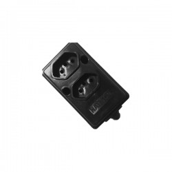 TOMADA BARRA NATICON DUPLA 2P+T 10A PR PC 1