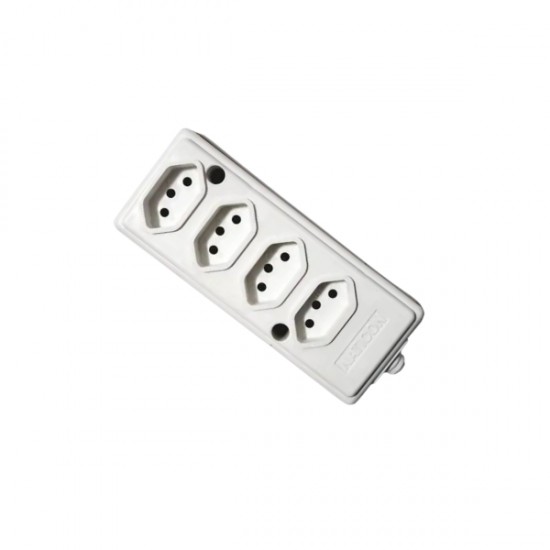 TOMADA BARRA NATICON QUADRUPLA 2P+T 10A BR PC 1