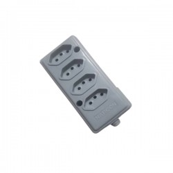 TOMADA BARRA NATICON QUADRUPLA 2P+T 10A CZ PC 1