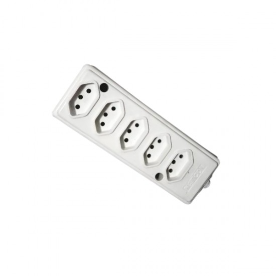 TOMADA BARRA NATICON QUINTUPLA 2P+T 10A BR PC 1