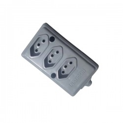 TOMADA BARRA NATICON TRIPLA 2P+T 10A CZ PC 1