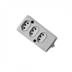 TOMADA BARRA NATICON TRIPLA 2P+T 20A CZ PC 1