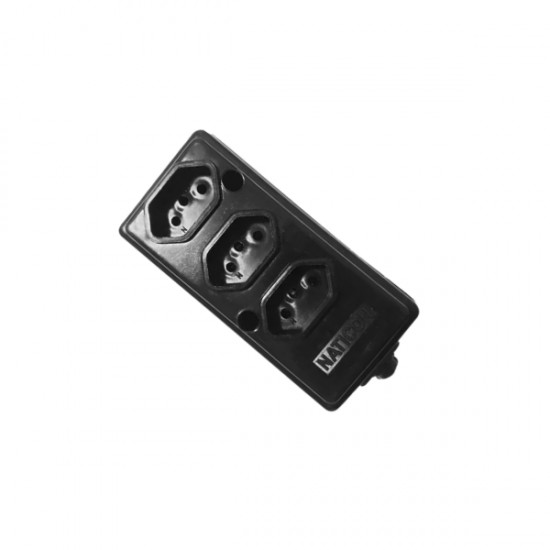 TOMADA BARRA NATICON TRIPLA 2P+T 20A PR PC 1