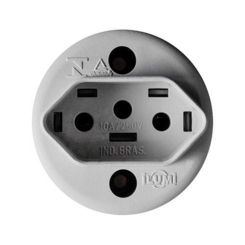 TOMADA EXTERNA 2P+T ILUMI RED 10A CZA 17500 PEQ PC 1