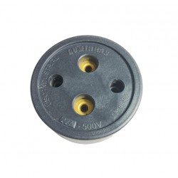 TOMADA POLARIZADA LUMIBRAS 2 X 20 A PRETA CF 1