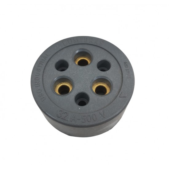 TOMADA POLARIZADA LUMIBRAS 3 X 30 A CINZA UN 1