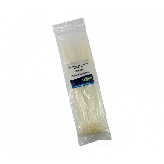 ABRACADEIRA NYLON BRASFORT 4,8 X 350 MM BR C/100 PCTE 1