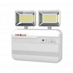 BLOCO ILUM LED OUROLUX 2200LM 20W 2FAR BCO IP65 PC 1