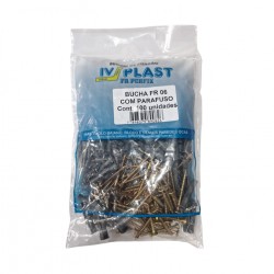 BUCHA+PARF FIXACAO IV PLAST 06 P/TIJ BAIANO C/100 PCTE 1