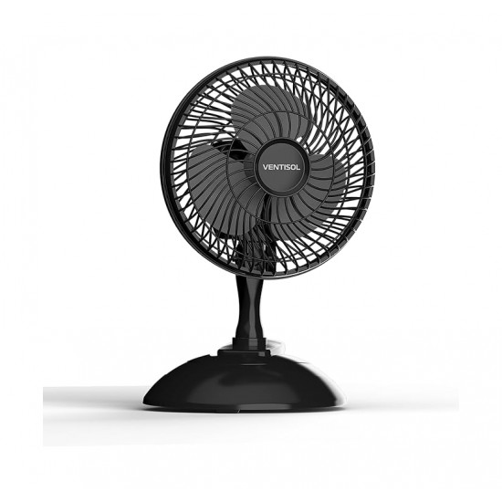 VENTILADOR MESA VENTISOL 20CM 220V BLACK BASE/GARR PC 1