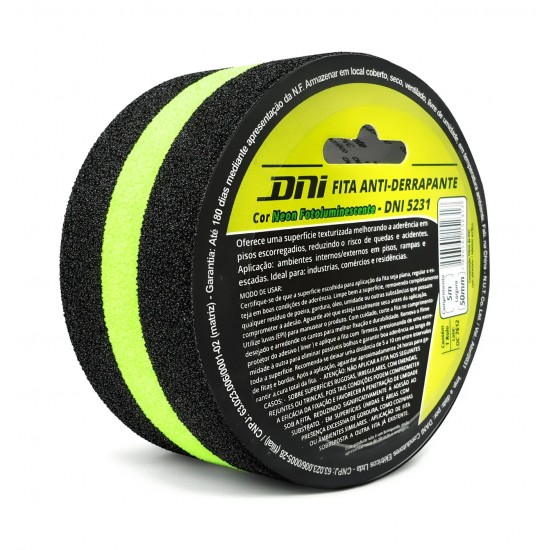 FITA ANTIDERRAPANTE DNI 50MMX5M PRETO C/NEON FOTOL UN 1