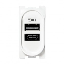 MODULO PIAL VIVA 1 TOMADA USB A+C 15W PVM3411BC PC 1