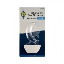 ABAJUR LUZ NOTURNA LED BRASFORT LUA 127V PC 1