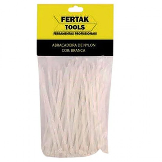 ABRACADEIRA NYLON FERTAK 4,8 X 300 MM BR C/ 50 PCTE 1