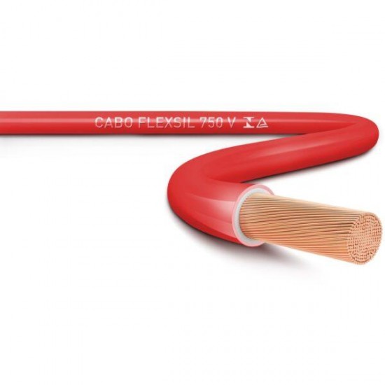 CABO FLEX SIL 750V  10,00 MM VERM  MT MT 1