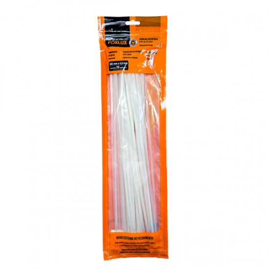 ABRACADEIRA NYLON FOXLUX  4,8 X 380 MM BR C/ 50 PCTE 1