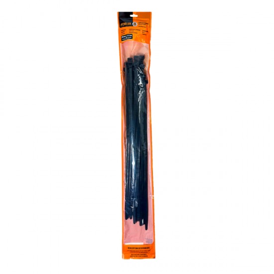 ABRACADEIRA NYLON FOXLUX 12,7 X 530 MM PT C/ 25 PCTE 1