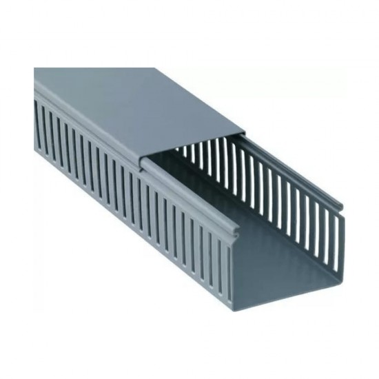 CANALETA DUTOPLAST CINZA 30 FECH X 50 SEMI-ABERTO BR 1