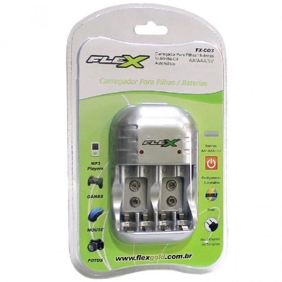 CARREG.PILHA FLEX  AA/AAA/9V FX-C03 PC 1