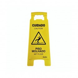 CAVALETE AMARELO 27X65 CUIDADO PISO MOLHADO CF 1