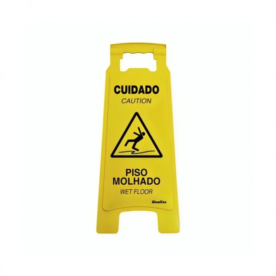 CAVALETE AMARELO 27X65 CUIDADO PISO MOLHADO CF 1