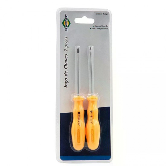 CHAVE BRASFORT JG FENDA/PHILLIPS 1/8X3 C/2 7278 PC 1