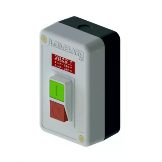 CHAVE LOMBARD R LIG/DESL BOTOES CB3022T 15A TRIF PC 1