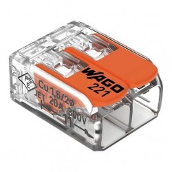 CONECTOR EMENDA WAGO  2VIAS 4,0MM 221-412 INCOLOR PC 1