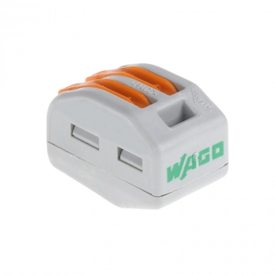 CONECTOR EMENDA WAGO  2VIAS 4,0MM 222-412 CINZA PC 1