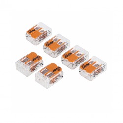 CONECTOR EMENDA WAGO  2VIAS 4,0MM C/6 221-412 INC PCTE 1
