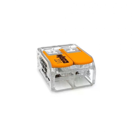 CONECTOR EMENDA WAGO  2VIAS 6,0MM 221-612 INCOLOR PC 1