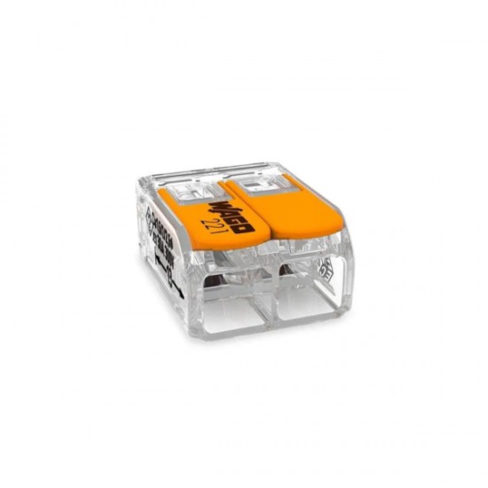 CONECTOR EMENDA WAGO  2VIAS 6,0MM 221-612 INCOLOR PC 1