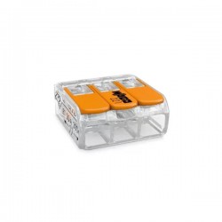 CONECTOR EMENDA WAGO  3VIAS 4,0MM 221-413 INCOLOR PC 1