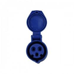 ACOPLAMENTO JNG 2P+T 32A 250V 6H AZUL J02ACO-223 PC 1