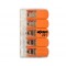 CONECTOR EMENDA WAGO  5VIAS 4,0MM C/4 221-415 INC PCTE 1