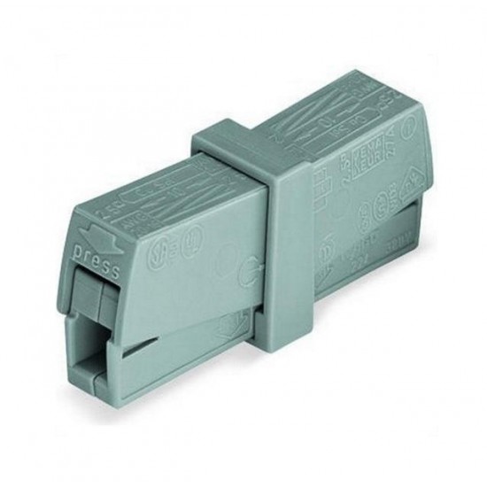 CONECTOR EMENDA WAGO LINHA 0,5-2,5MM 224-201 CINZA PC 1