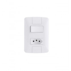 CONJ ARIA C/P 1 INT SIMPLES 1 TOMADA 10A BR 41064 PC 1
