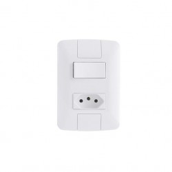 CONJ ARIA C/P 1 INT SIMPLES 1 TOMADA 10A BR 41064 PC 1