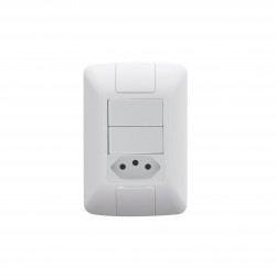 CONJ ARIA C/P 2 INT SIMPLES 1 TOMADA 10A BR 41073 PC 1