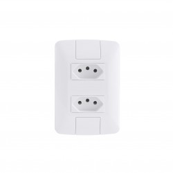CONJ ARIA C/P 2 TOMADAS 10A BR 41065 PC 1