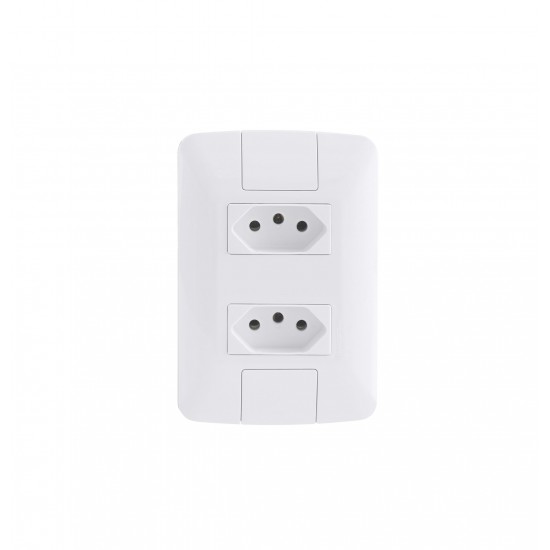 CONJ ARIA C/P 2 TOMADAS 10A BR 41065 PC 1