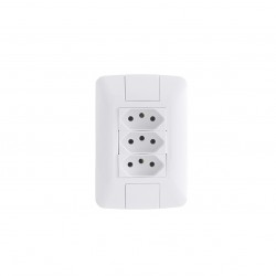 CONJ ARIA C/P 3 TOMADAS 10A BR 41076 PC 1