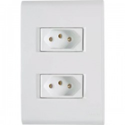 CONJ LIZ C/P BCO 2 TOMADAS 10A 170265 PC 1