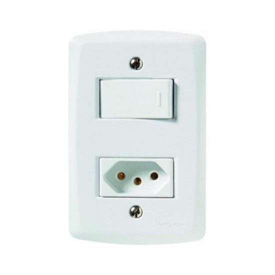 CONJ LUX C/P 1 INT SIMPLES 1 TOMADA 10A 145264 CF 1