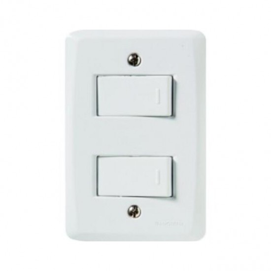 CONJ LUX C/P 2 INT SIMPLES 10A DISTANCIADA 145040 PC 1